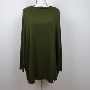 Bryn Walker Tunic Women's Size L Olive Green Dimitri Lagenlook Long Sleeve